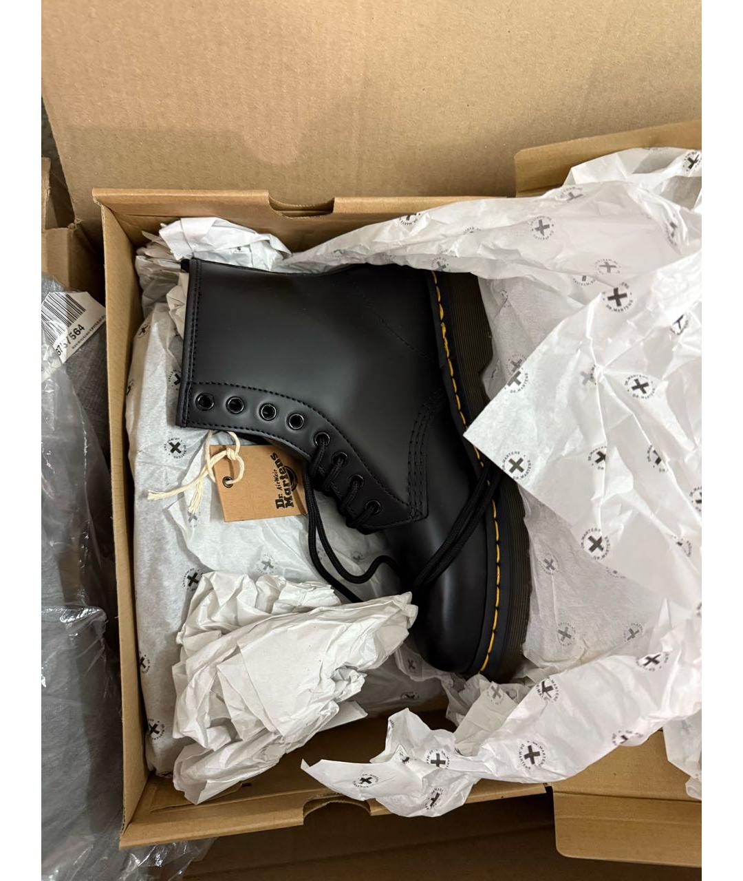 DR. MARTENS Черные кожаные ботинки, фото 4