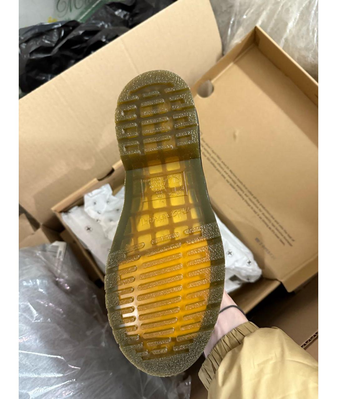 DR. MARTENS Черные кожаные ботинки, фото 3