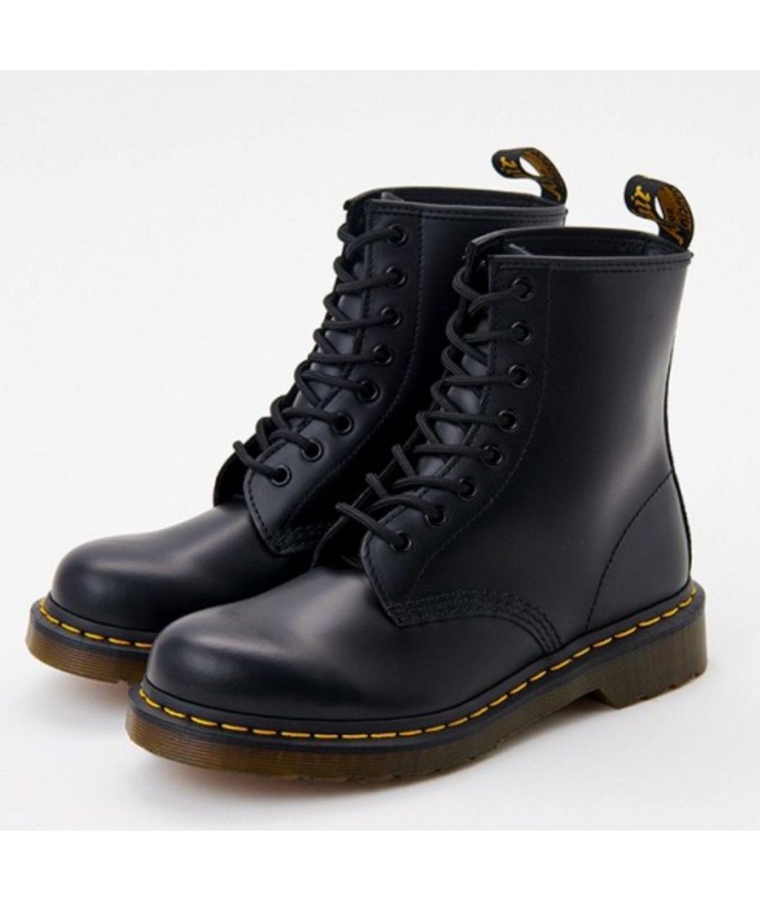 DR. MARTENS Черные кожаные ботинки, фото 2