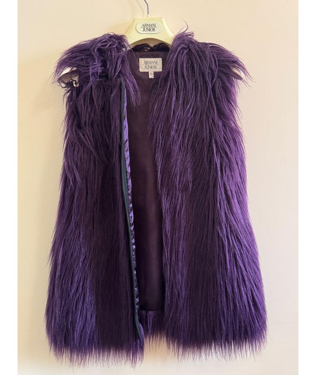 ARMANI JUNIOR Фиолетовый синтетический жакет / жилет, фото 3