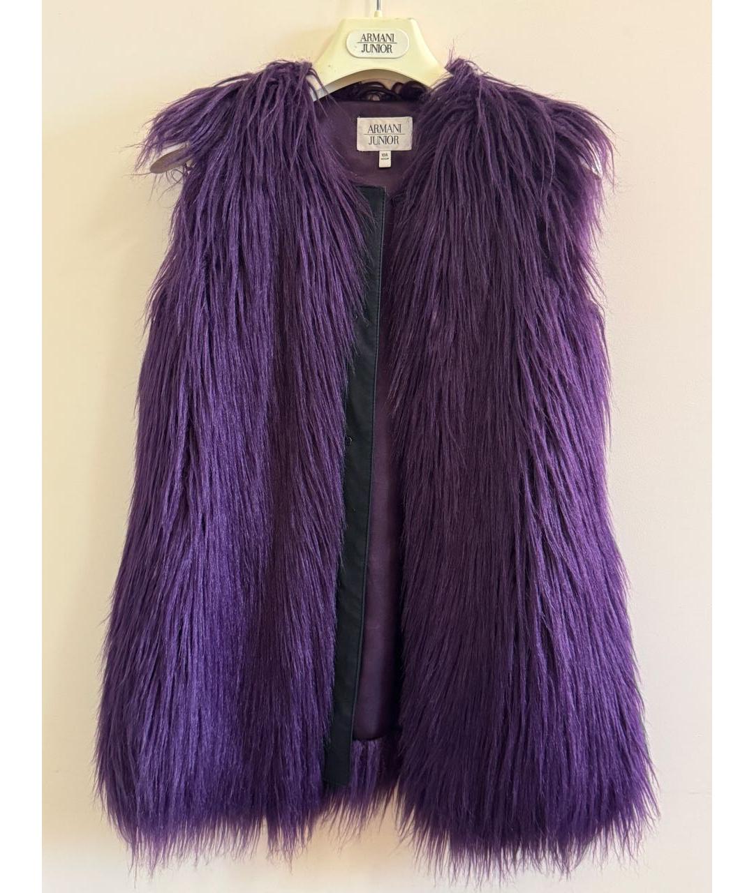 ARMANI JUNIOR Фиолетовый синтетический жакет / жилет, фото 8