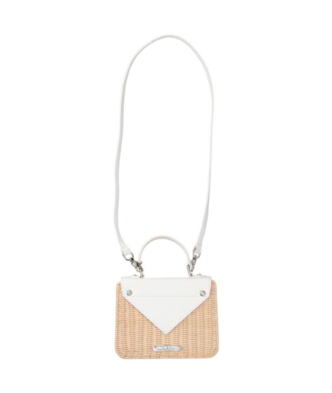 CHROME HEARTS Белая пелетеная сумка с короткими ручками, фото 2