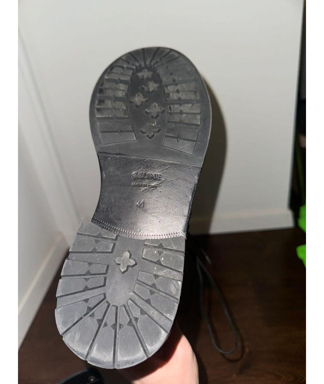 CELINE Черные ботинки из лакированной кожи, фото 5