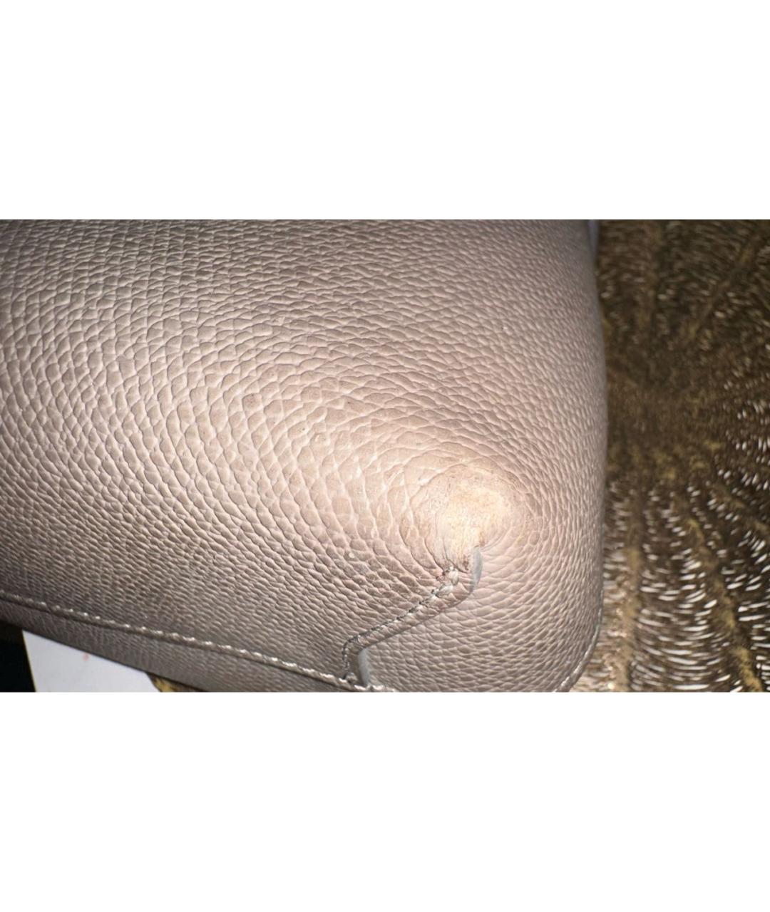 LONGCHAMP Серая кожаная сумка тоут, фото 8