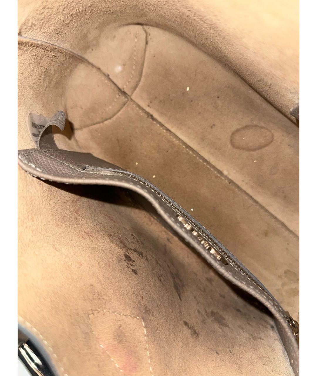 LONGCHAMP Серая кожаная сумка тоут, фото 7