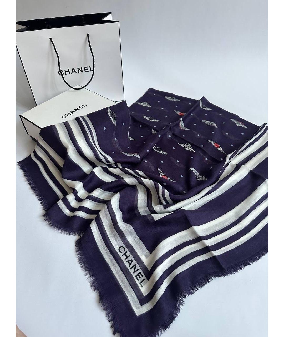 CHANEL Синий платок, фото 8