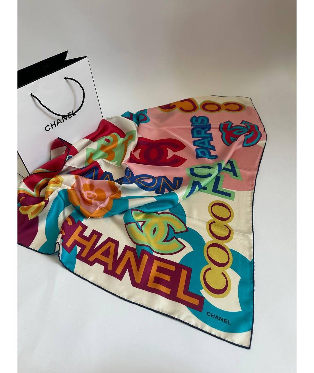 CHANEL Мульти шелковый платок, фото 2