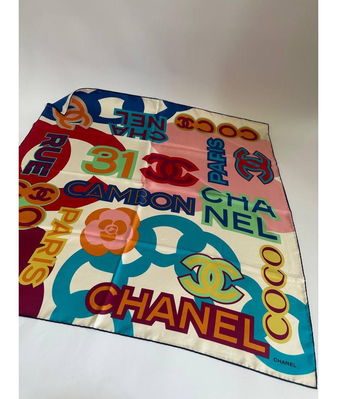 CHANEL Мульти шелковый платок, фото 5