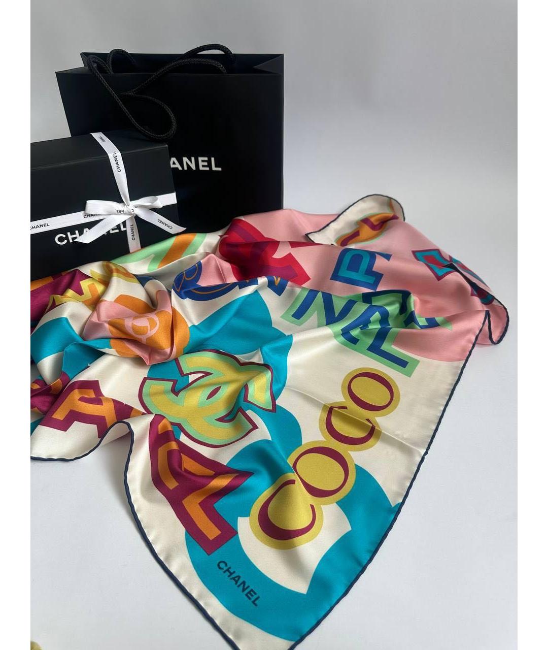CHANEL Мульти шелковый платок, фото 6