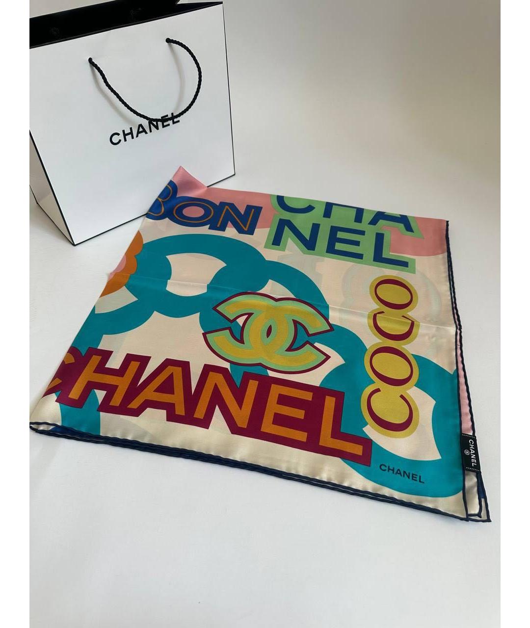 CHANEL Мульти шелковый платок, фото 4