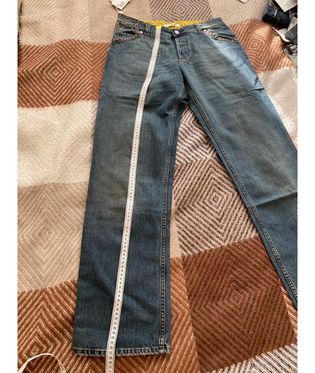 GIANFRANCO FERRE Синие хлопковые джинсы, фото 7