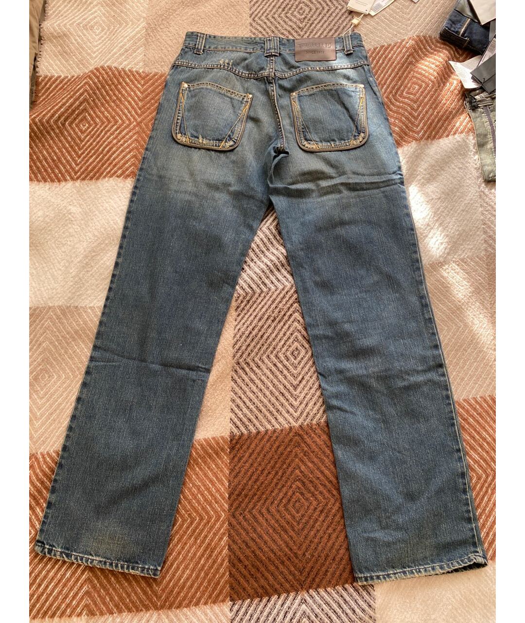 GIANFRANCO FERRE Синие хлопковые джинсы, фото 2