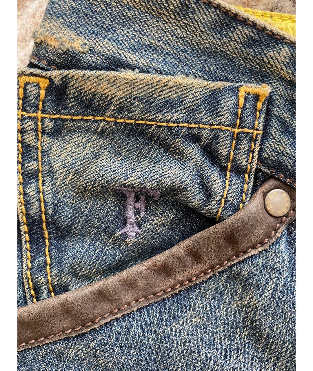 GIANFRANCO FERRE Синие хлопковые джинсы, фото 6