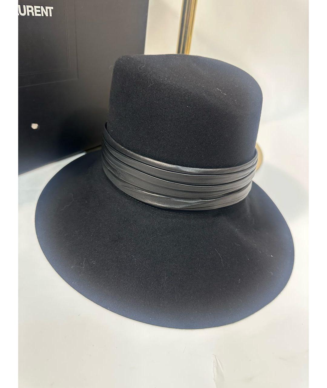 SAINT LAURENT Черная шляпа, фото 9