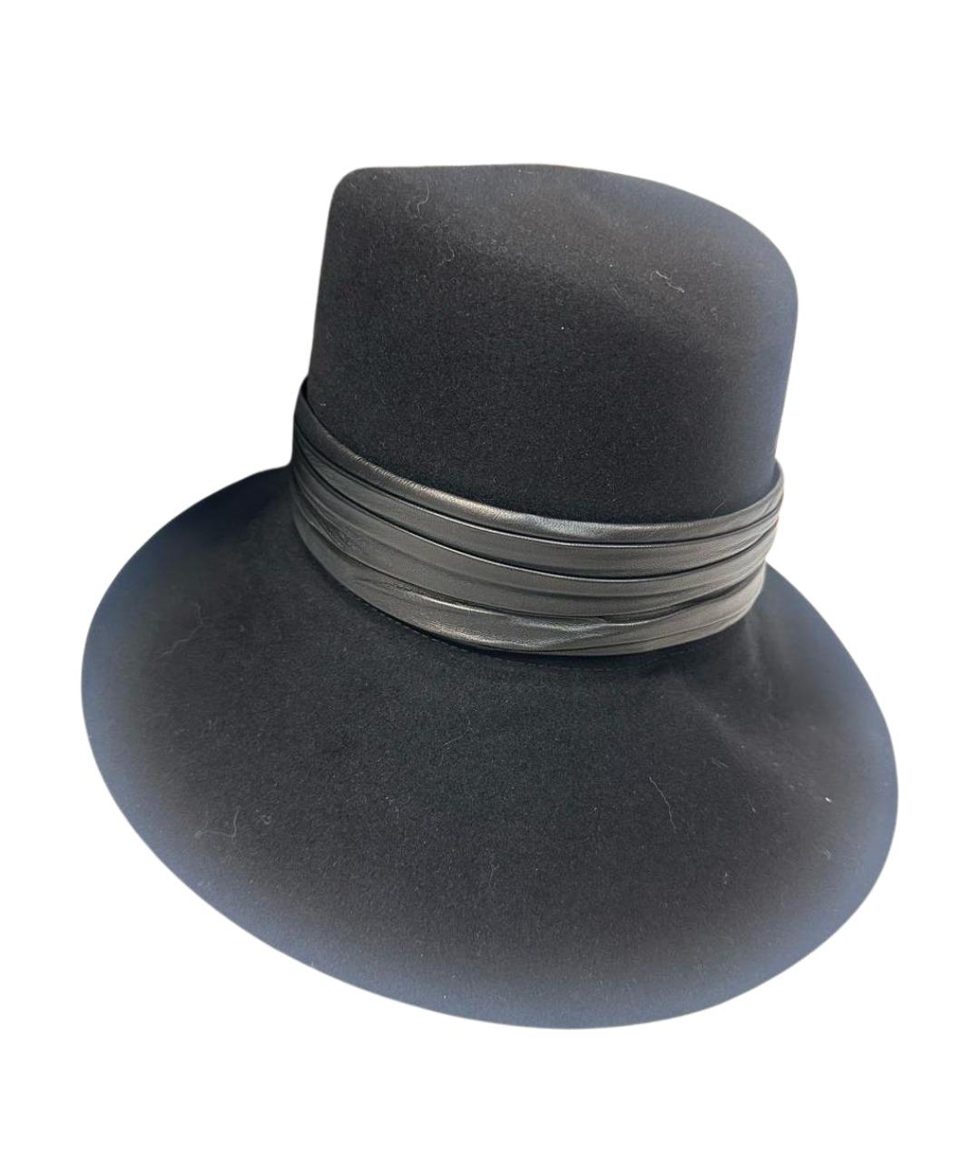 SAINT LAURENT Черная шляпа, фото 1