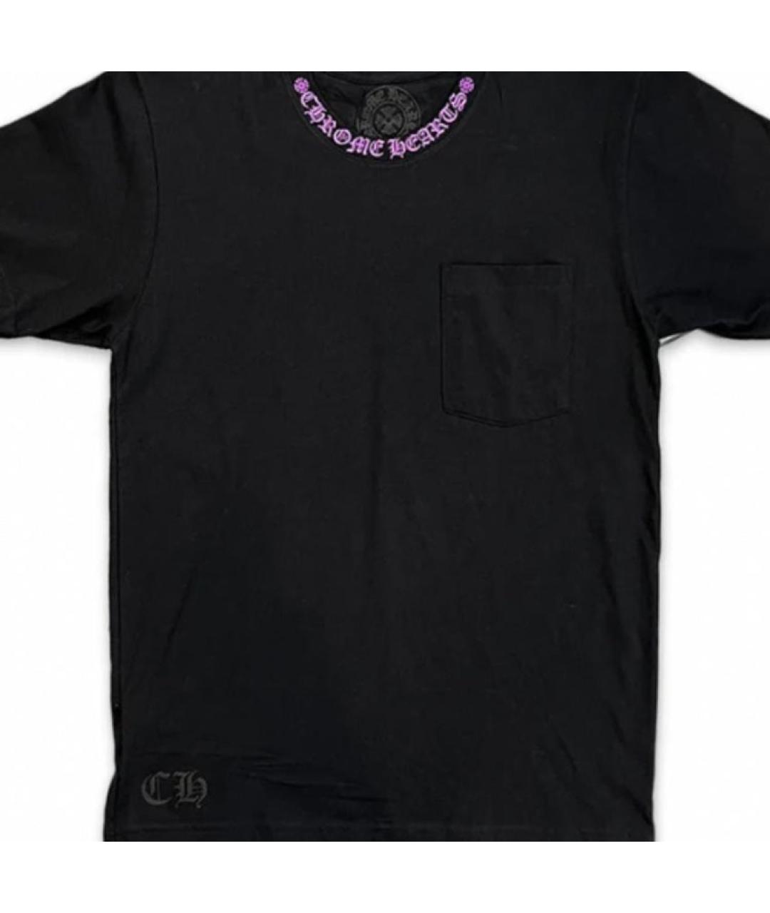 CHROME HEARTS Черная хлопковая футболка, фото 6