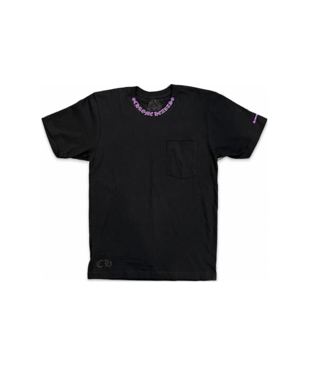 CHROME HEARTS Черная хлопковая футболка, фото 7