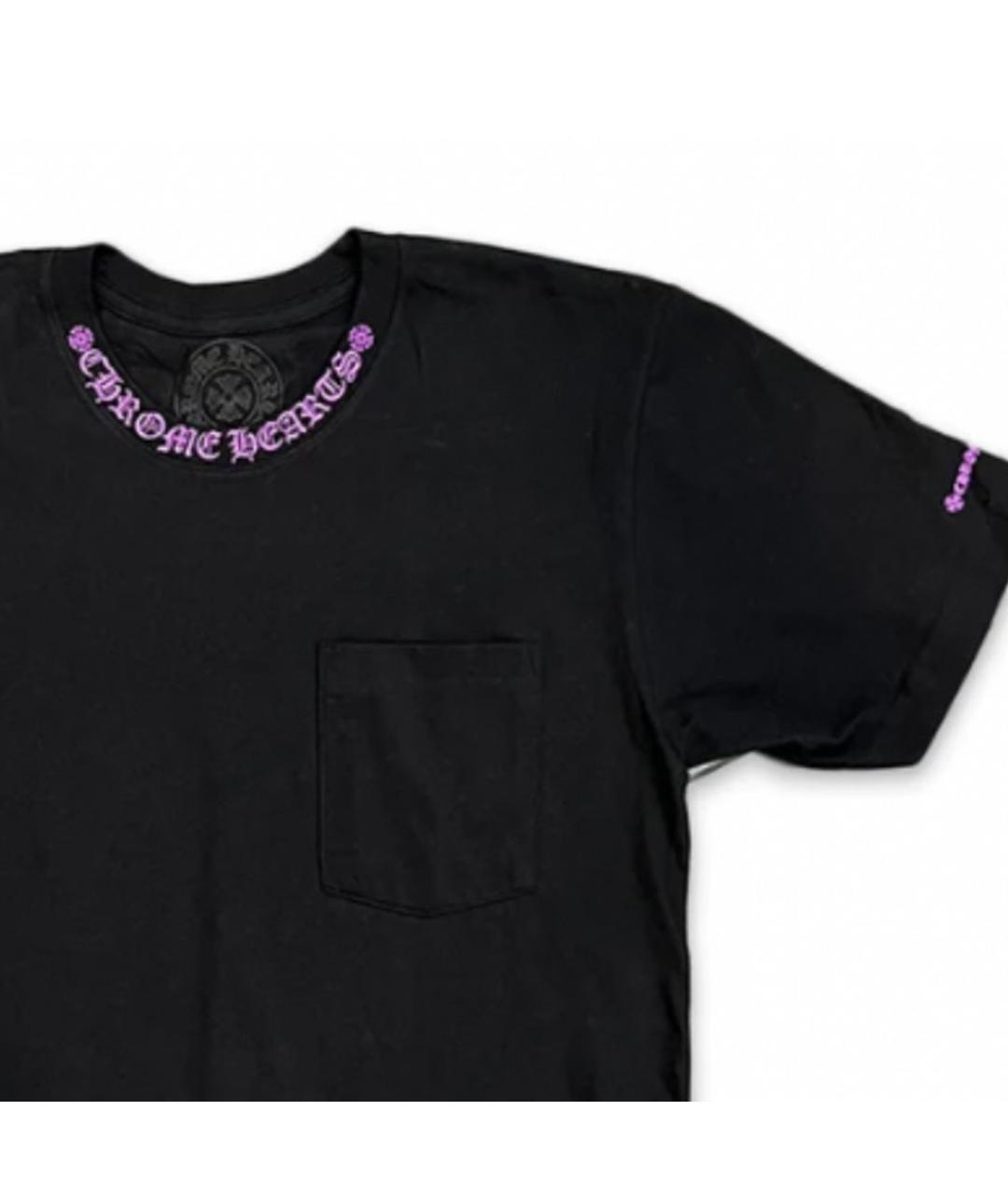 CHROME HEARTS Черная хлопковая футболка, фото 2