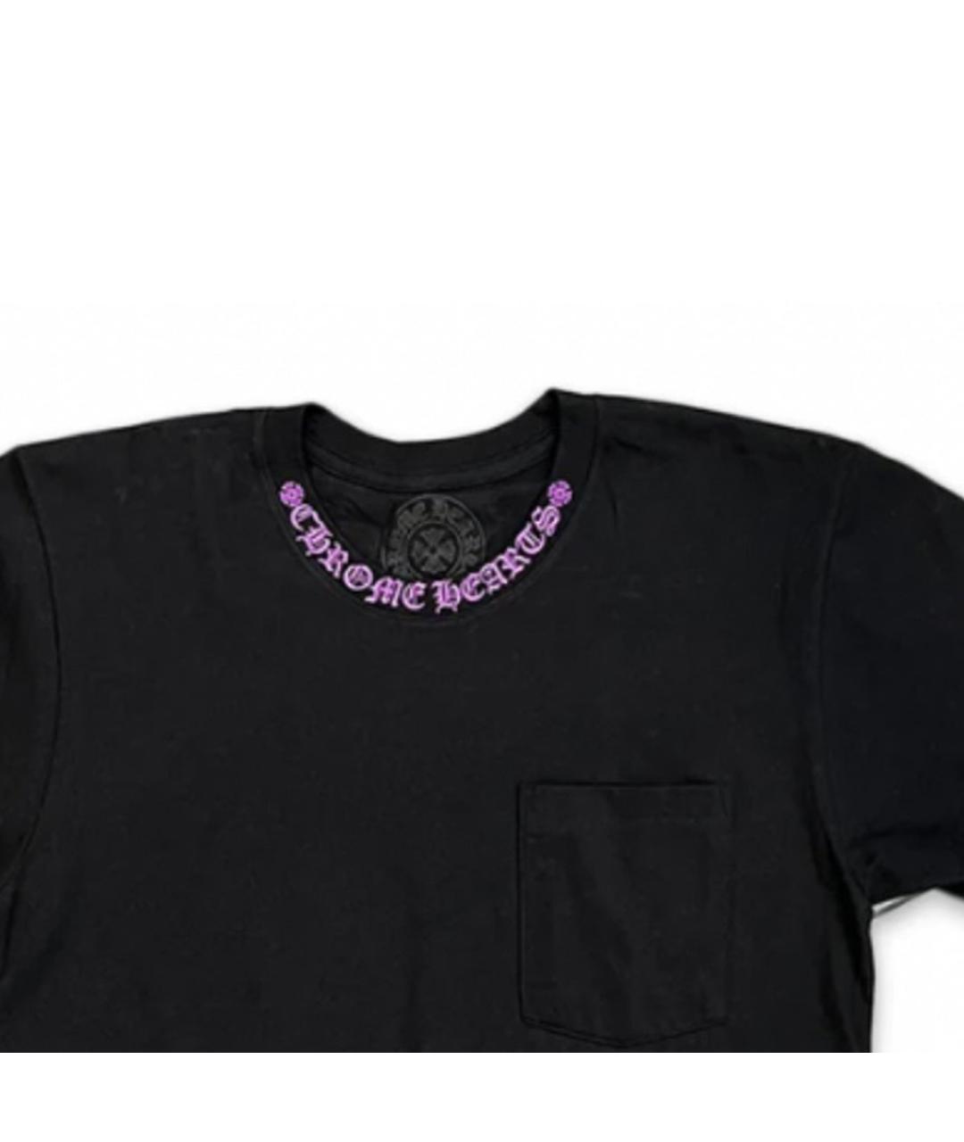 CHROME HEARTS Черная хлопковая футболка, фото 4