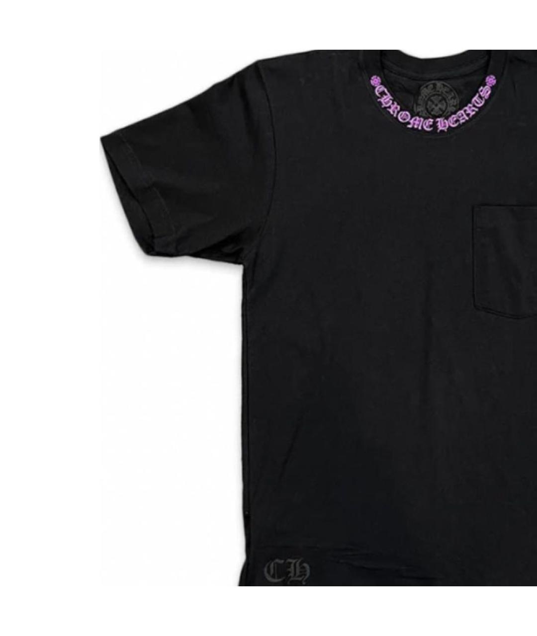 CHROME HEARTS Черная хлопковая футболка, фото 5