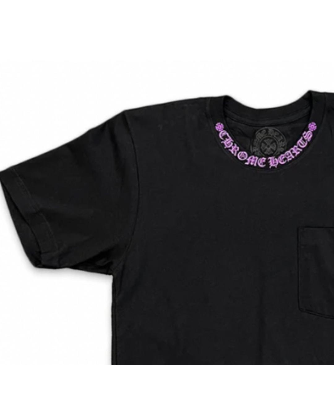 CHROME HEARTS Черная хлопковая футболка, фото 3