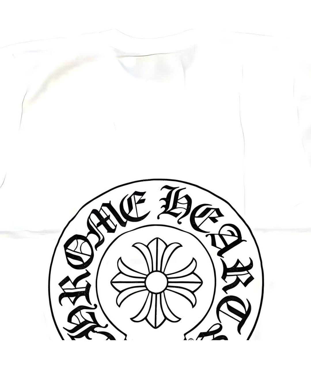CHROME HEARTS Белая хлопковая футболка, фото 3