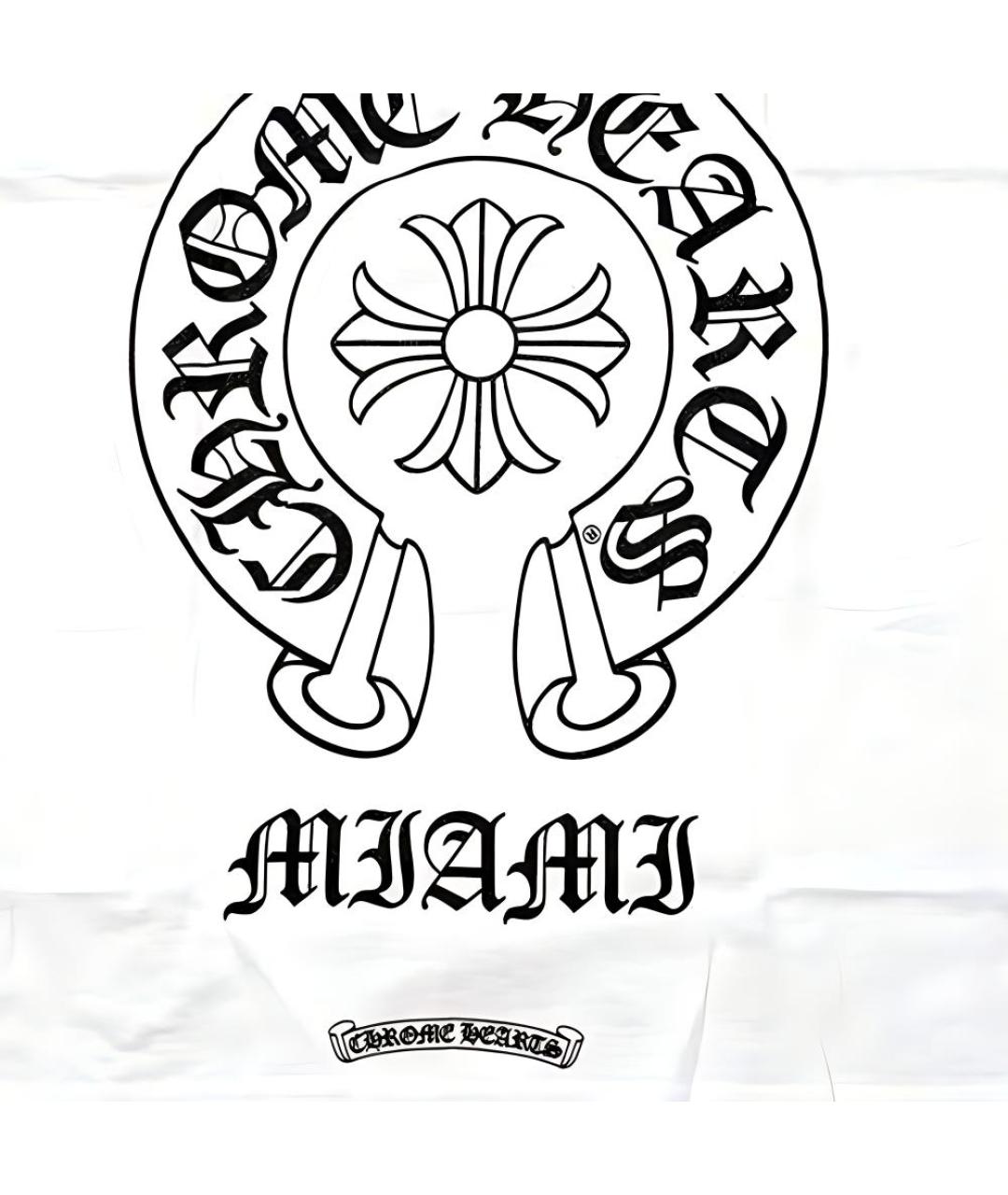 CHROME HEARTS Белая хлопковая футболка, фото 4