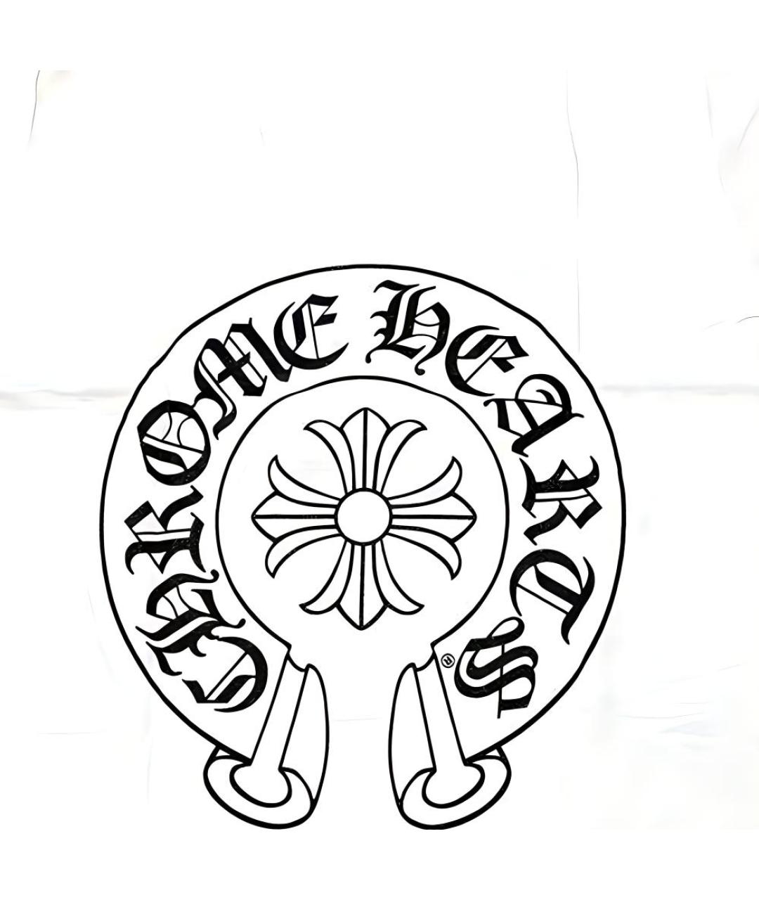 CHROME HEARTS Белая хлопковая футболка, фото 5