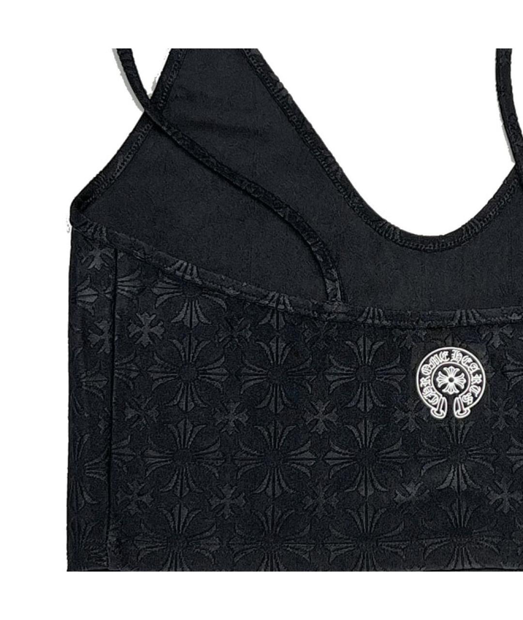 CHROME HEARTS Черная хлопковая майка, фото 3