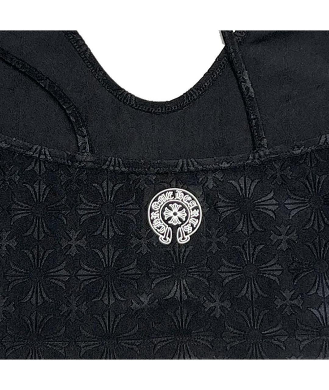 CHROME HEARTS Черная хлопковая майка, фото 5