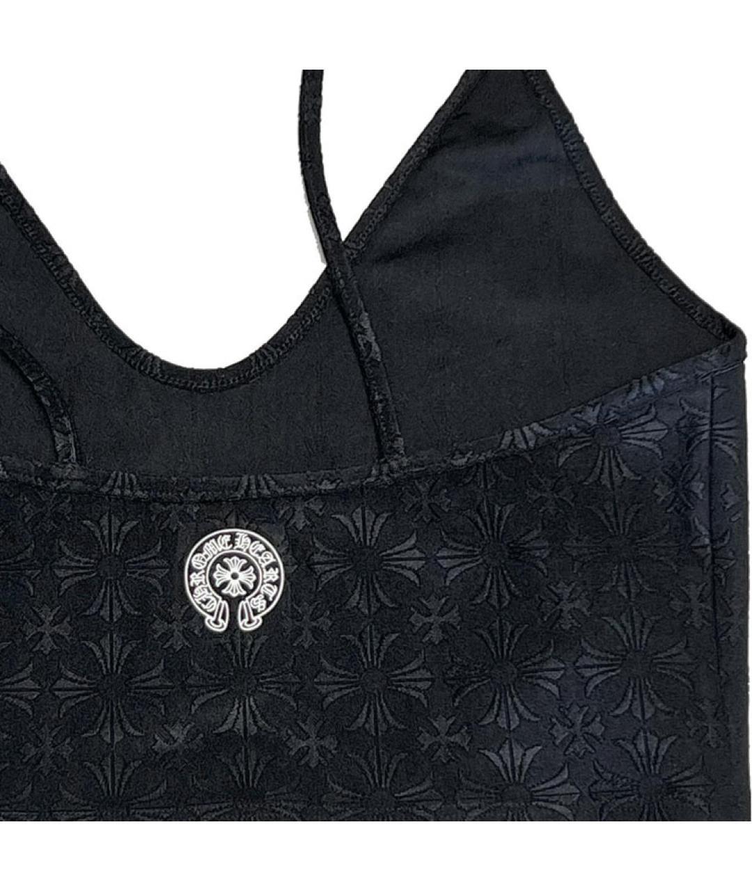 CHROME HEARTS Черная хлопковая майка, фото 4