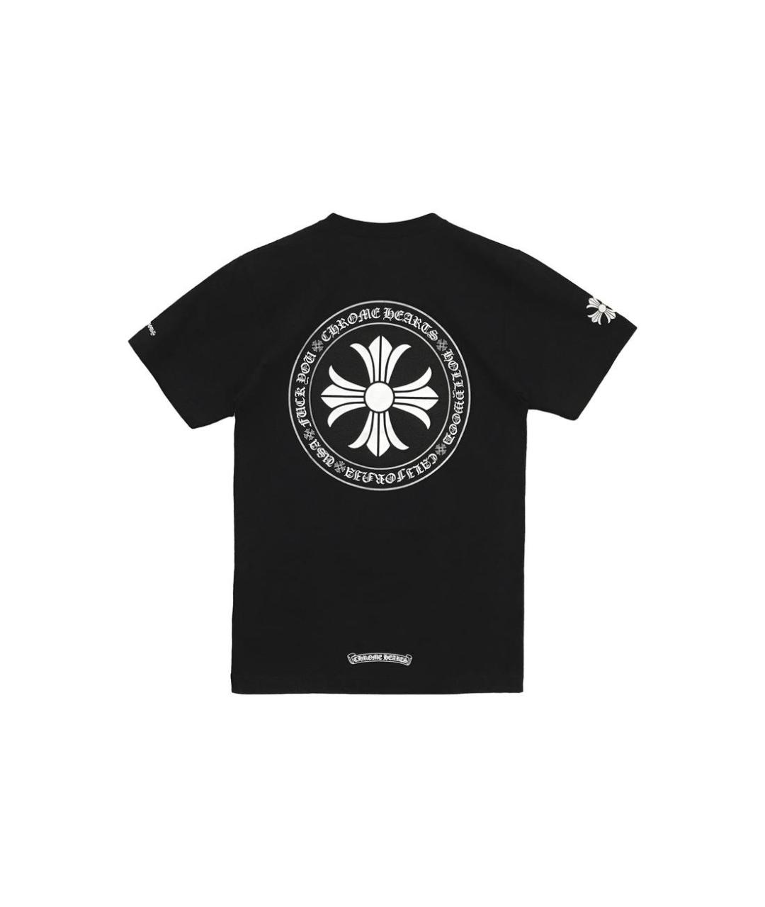 CHROME HEARTS Черная хлопковая футболка, фото 2