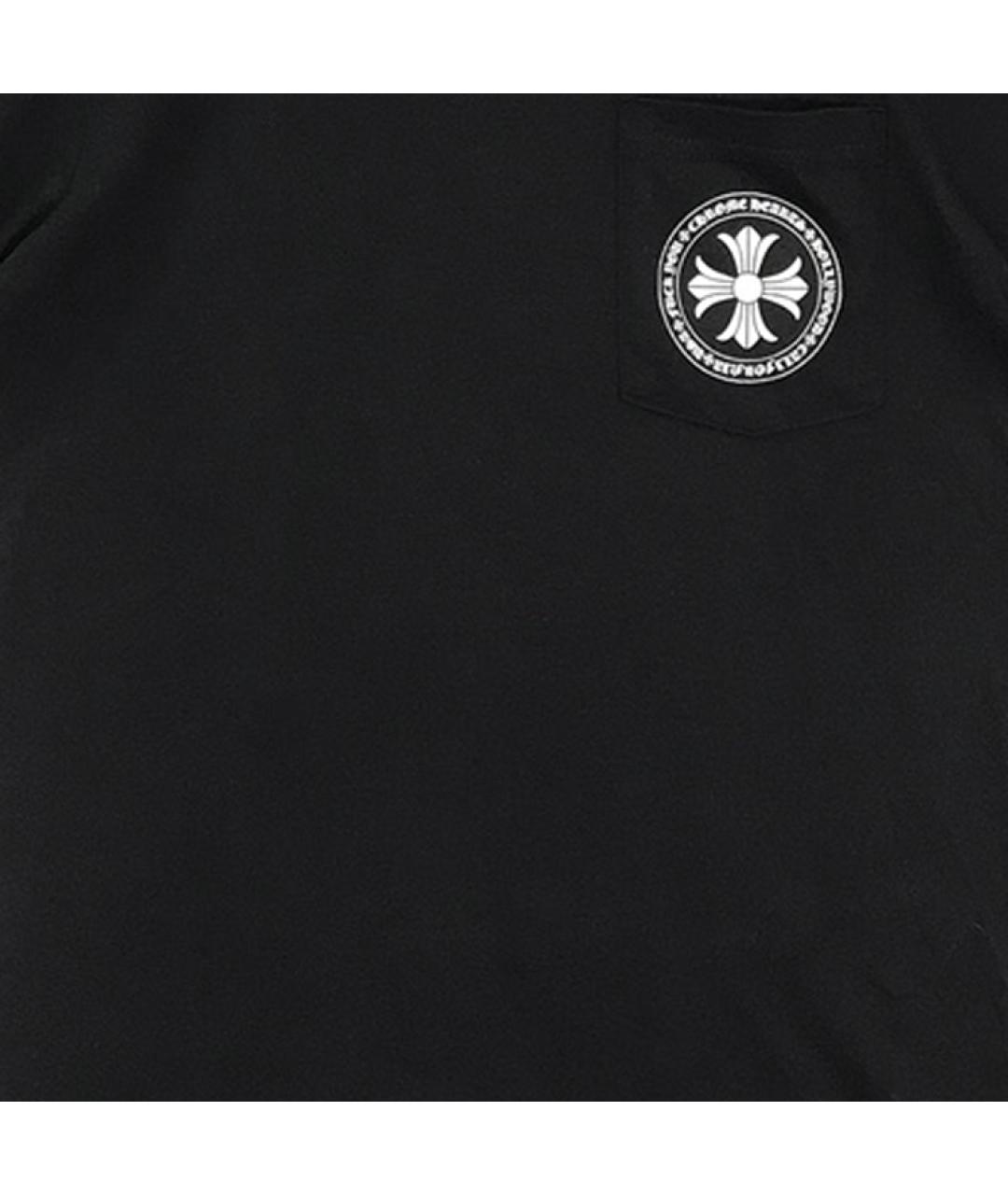 CHROME HEARTS Черная хлопковая футболка, фото 5