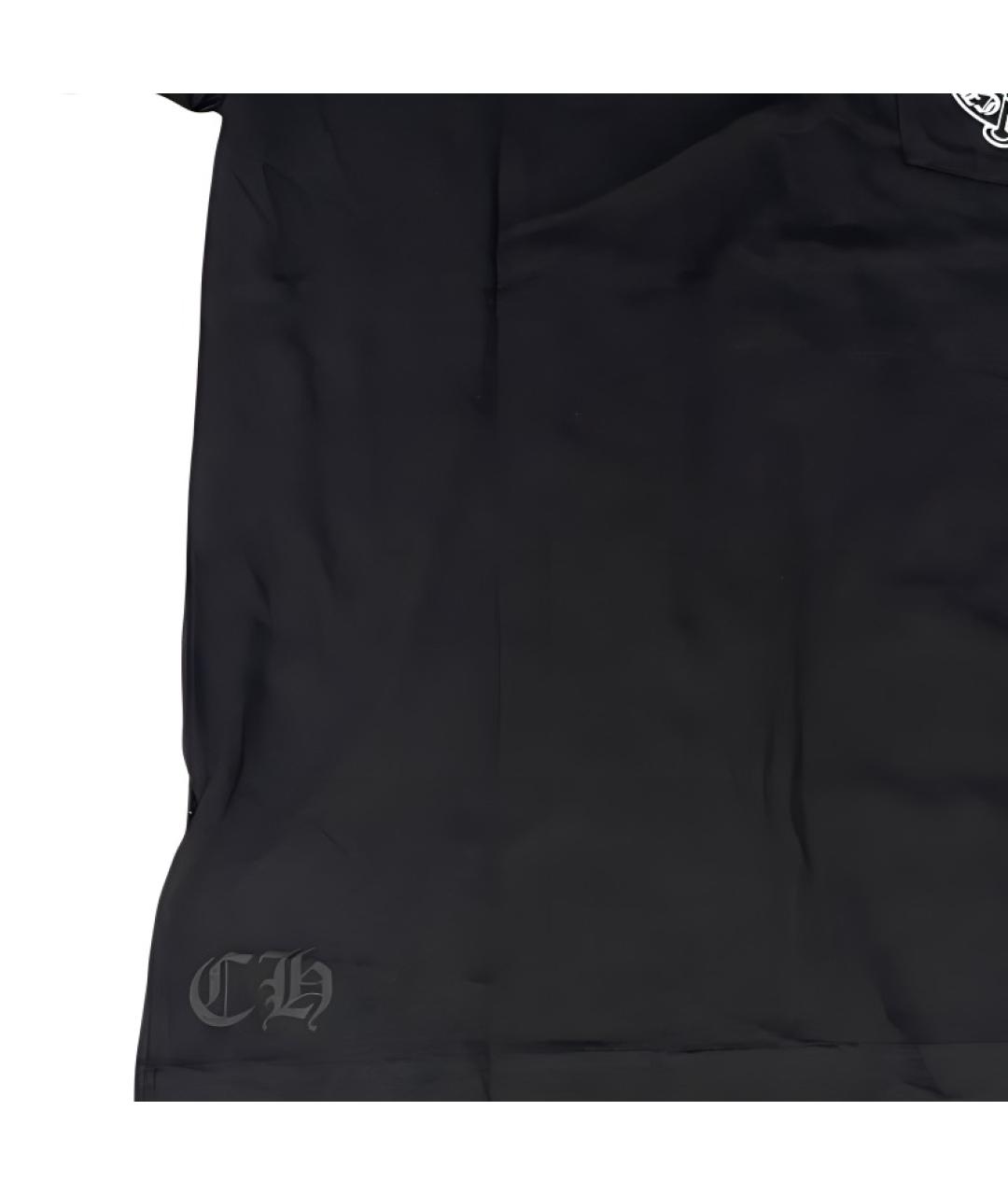 CHROME HEARTS Черная хлопковая футболка, фото 4