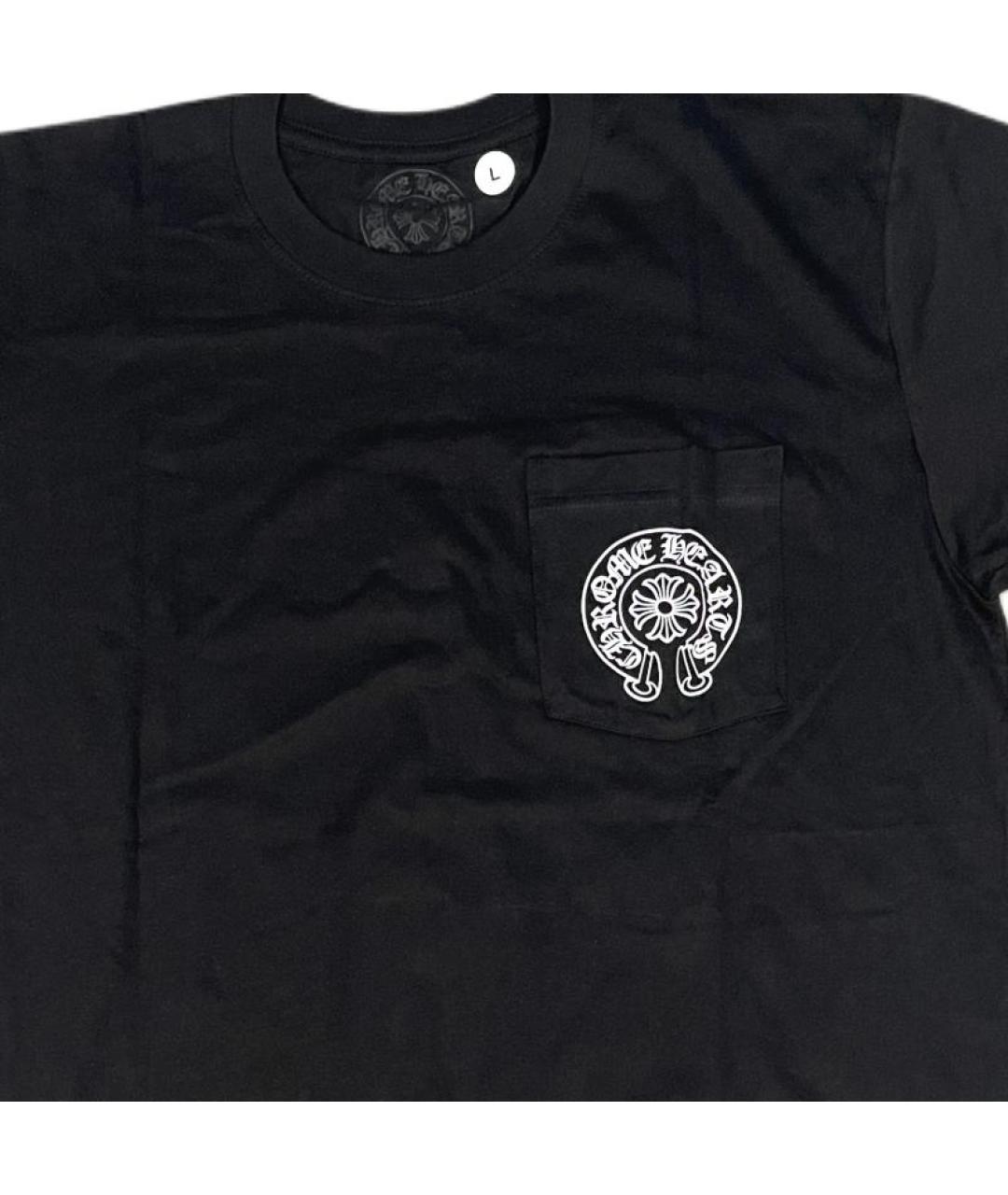 CHROME HEARTS Черная хлопковая футболка, фото 3