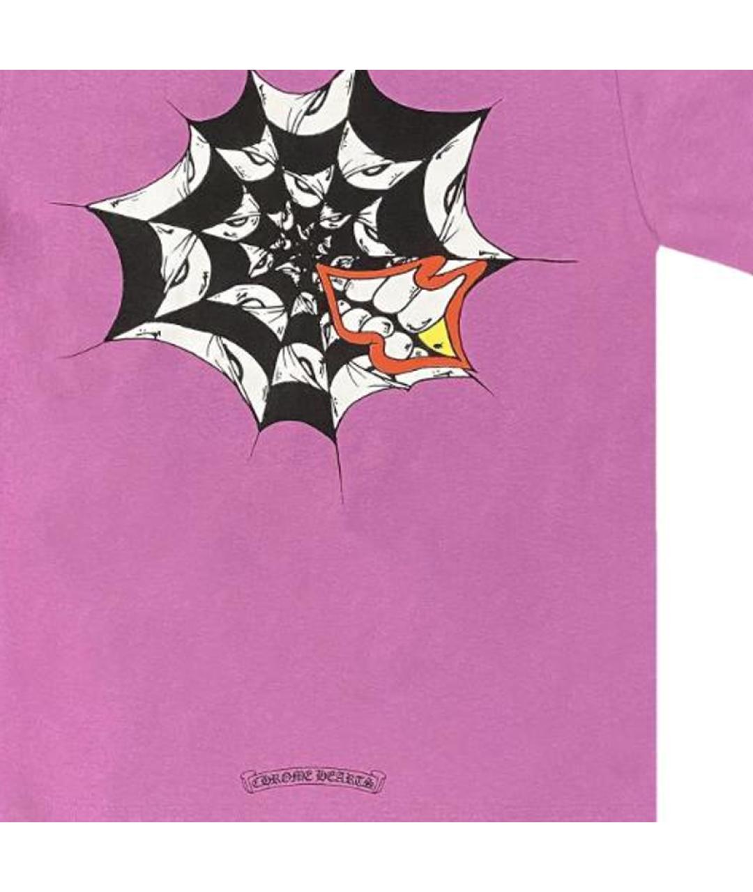 CHROME HEARTS Розовая хлопковая футболка, фото 6