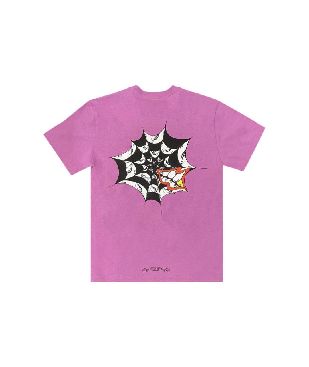 CHROME HEARTS Розовая хлопковая футболка, фото 2