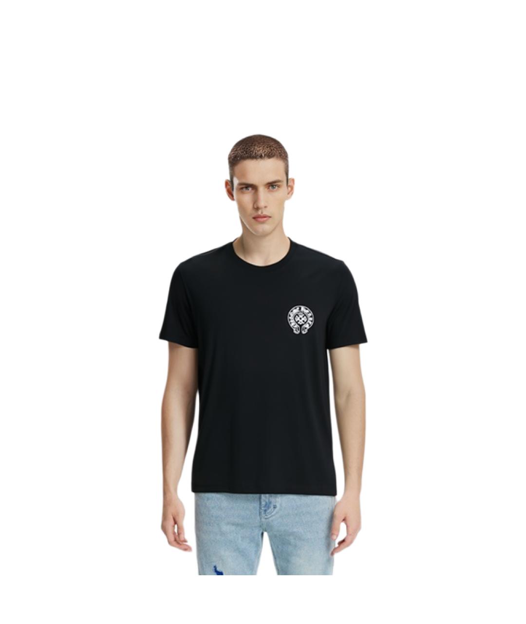 CHROME HEARTS Черная хлопковая футболка, фото 4