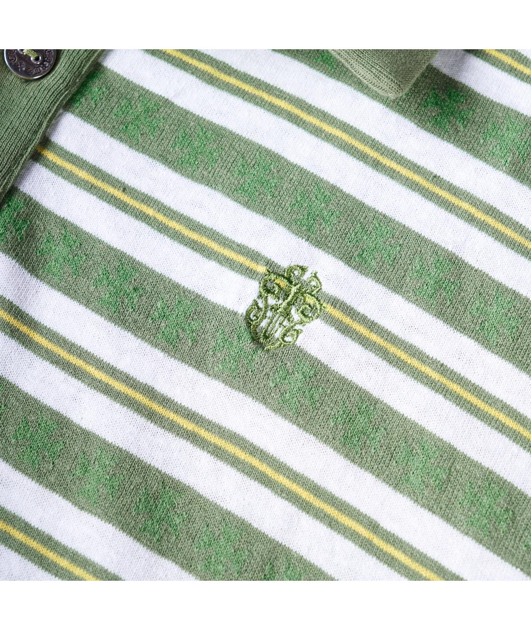 CHROME HEARTS Зеленые хлопковое поло с длинным рукавом, фото 5