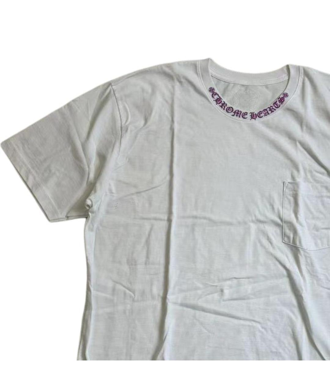 CHROME HEARTS Белая хлопковая футболка, фото 4