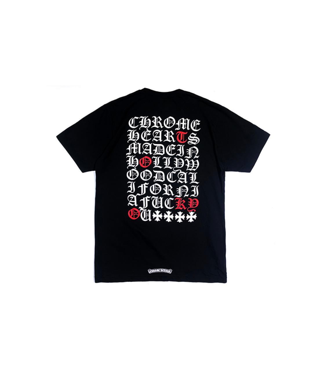 CHROME HEARTS Черная хлопковая футболка, фото 2