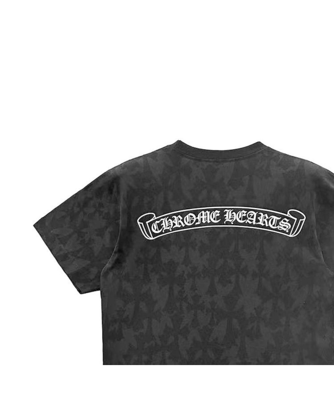 CHROME HEARTS Черная хлопковая футболка, фото 6