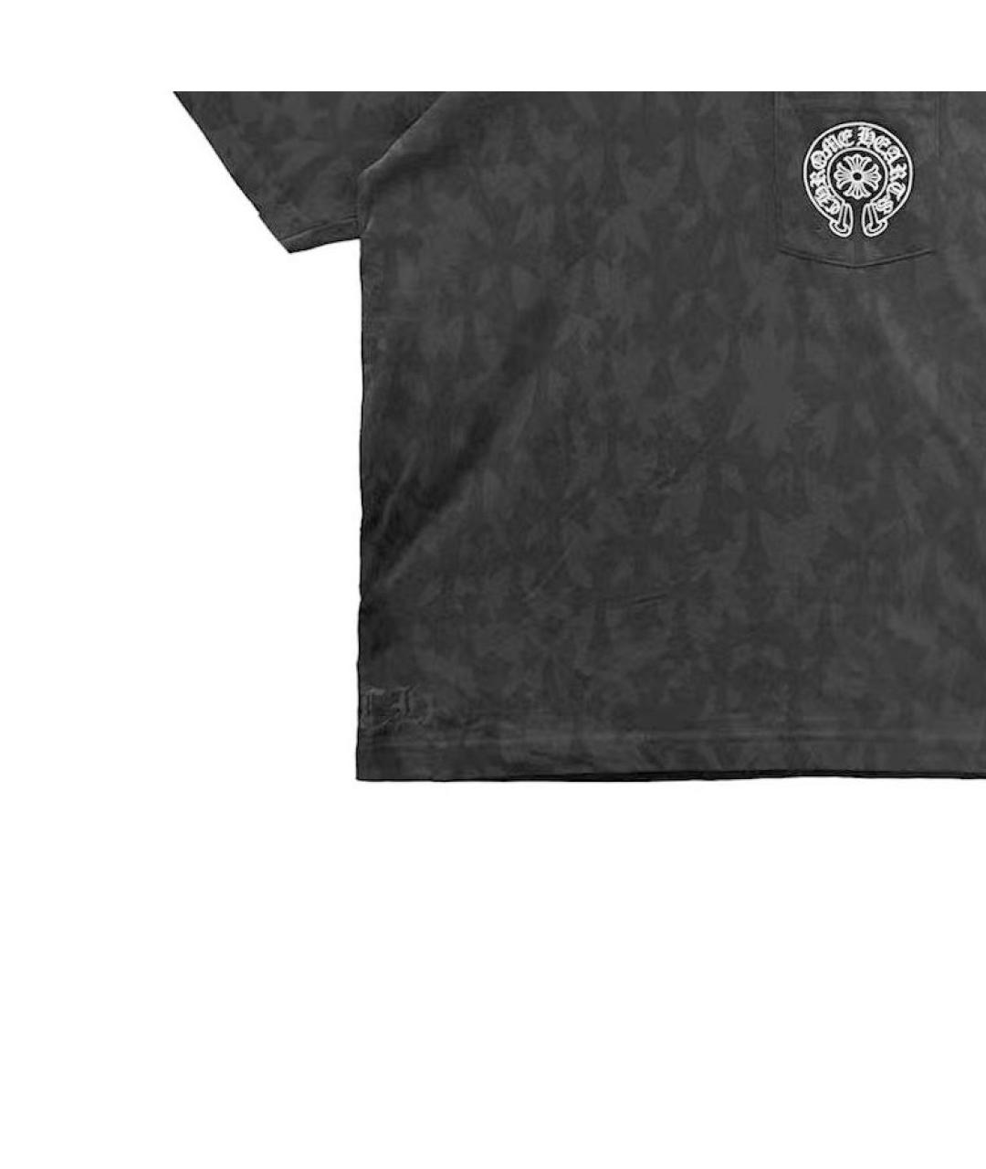 CHROME HEARTS Черная хлопковая футболка, фото 3