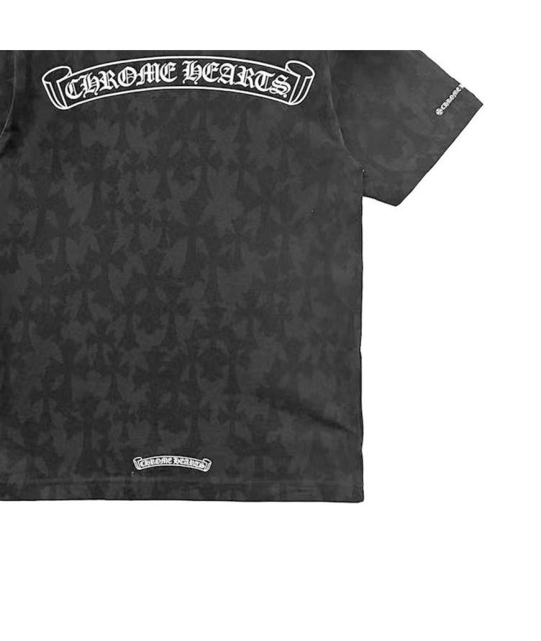 CHROME HEARTS Черная хлопковая футболка, фото 5