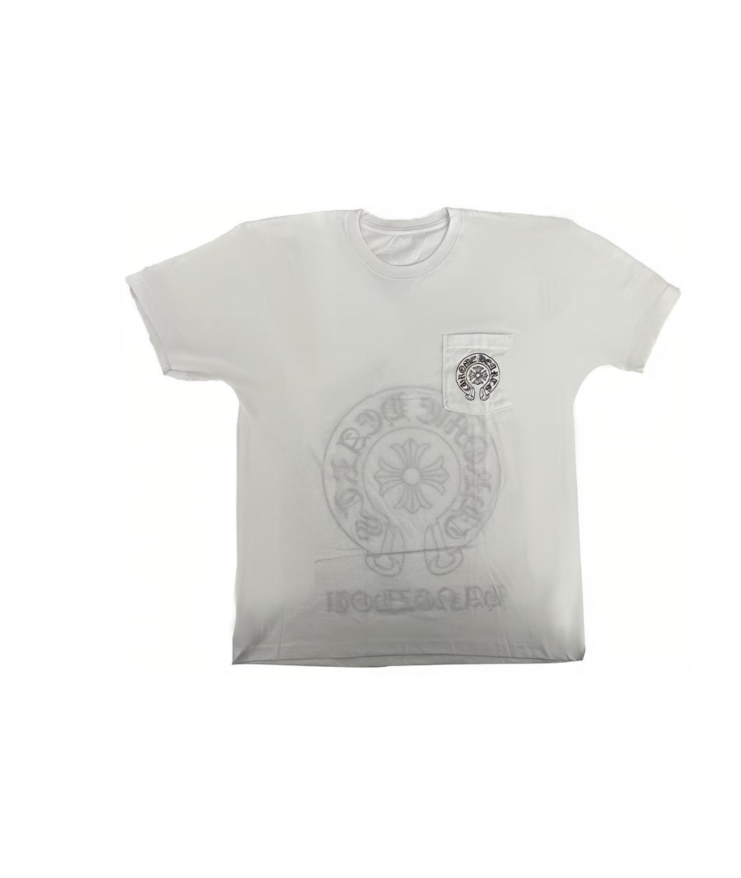 CHROME HEARTS Белая хлопковая футболка, фото 6
