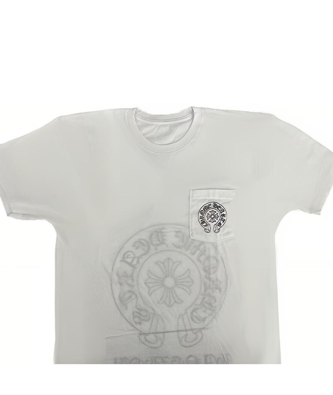 CHROME HEARTS Белая хлопковая футболка, фото 4