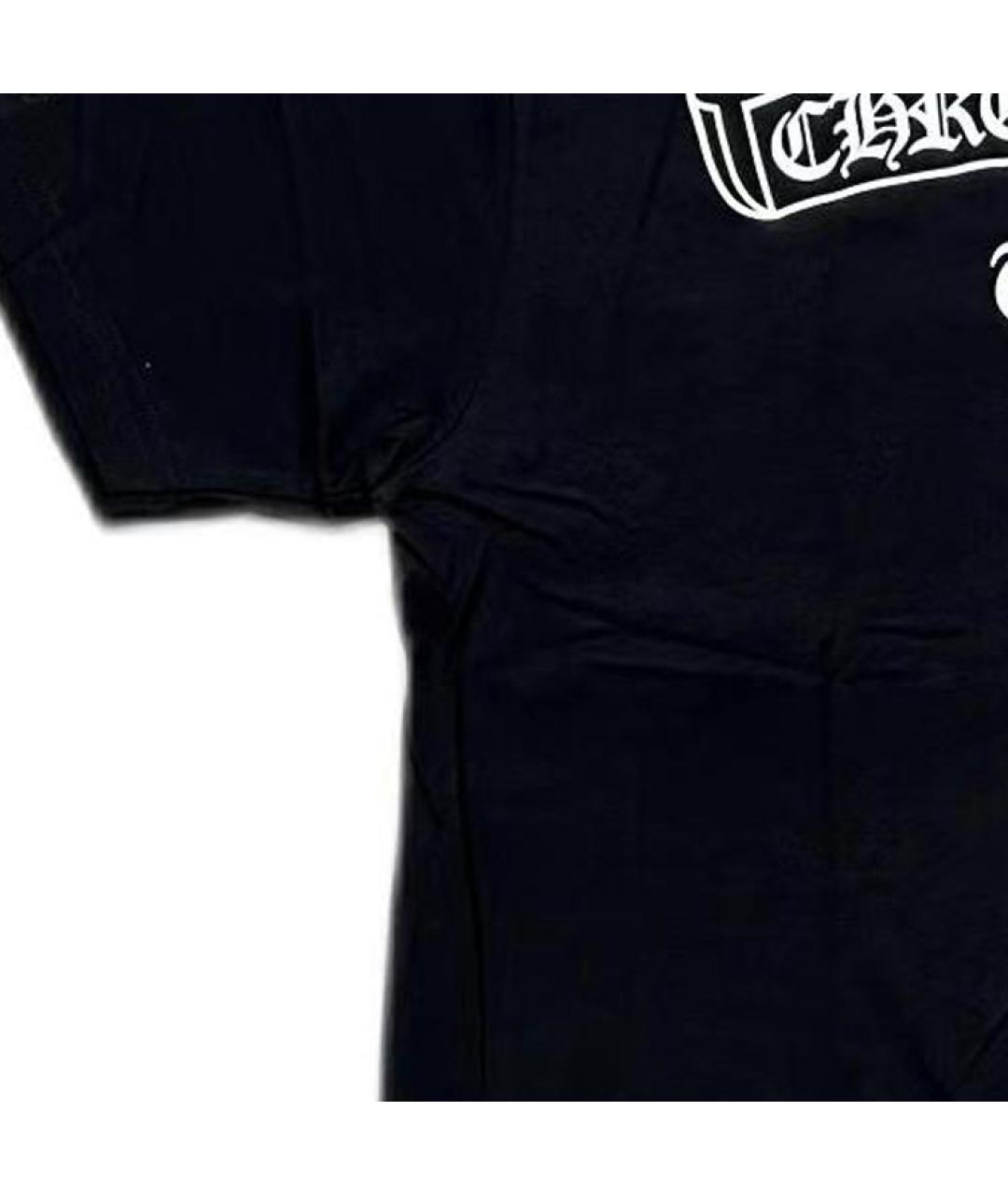 CHROME HEARTS Черная хлопковая футболка, фото 4