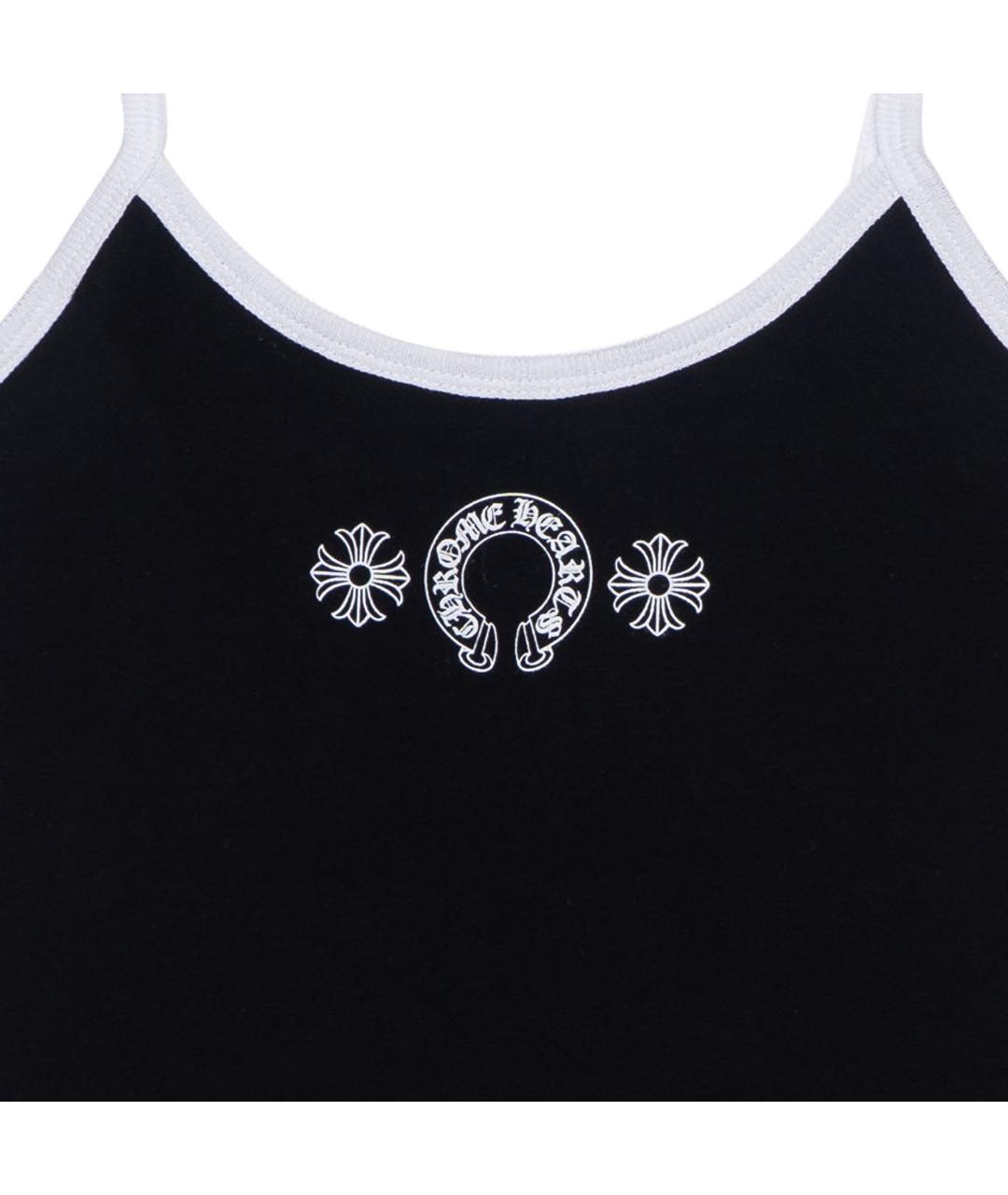 CHROME HEARTS Черная хлопковая майка, фото 6