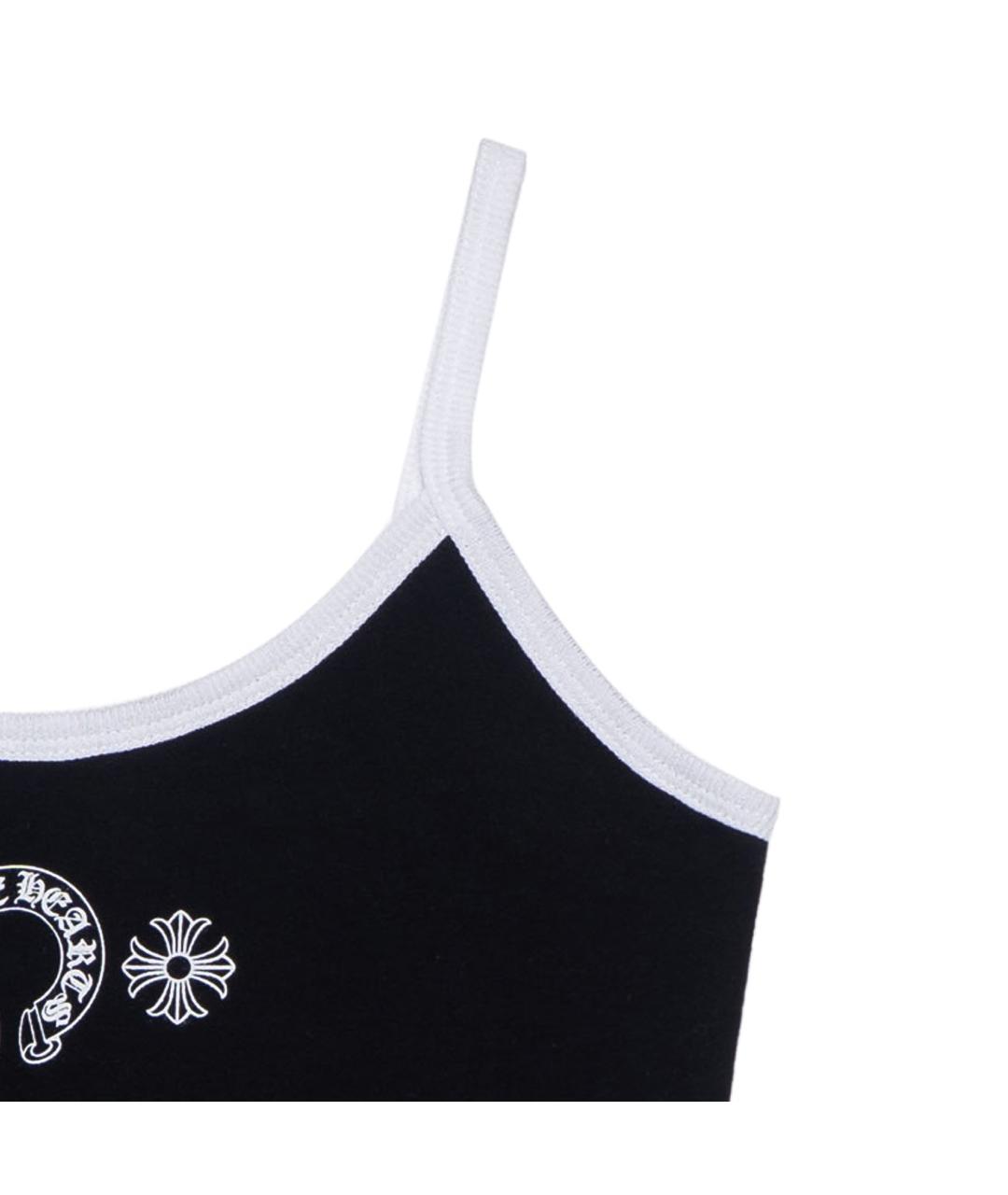 CHROME HEARTS Черная хлопковая майка, фото 7