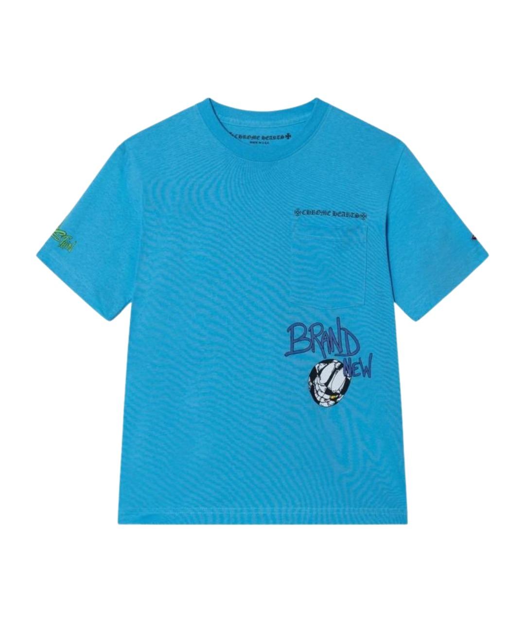 CHROME HEARTS Синяя хлопковая футболка, фото 1